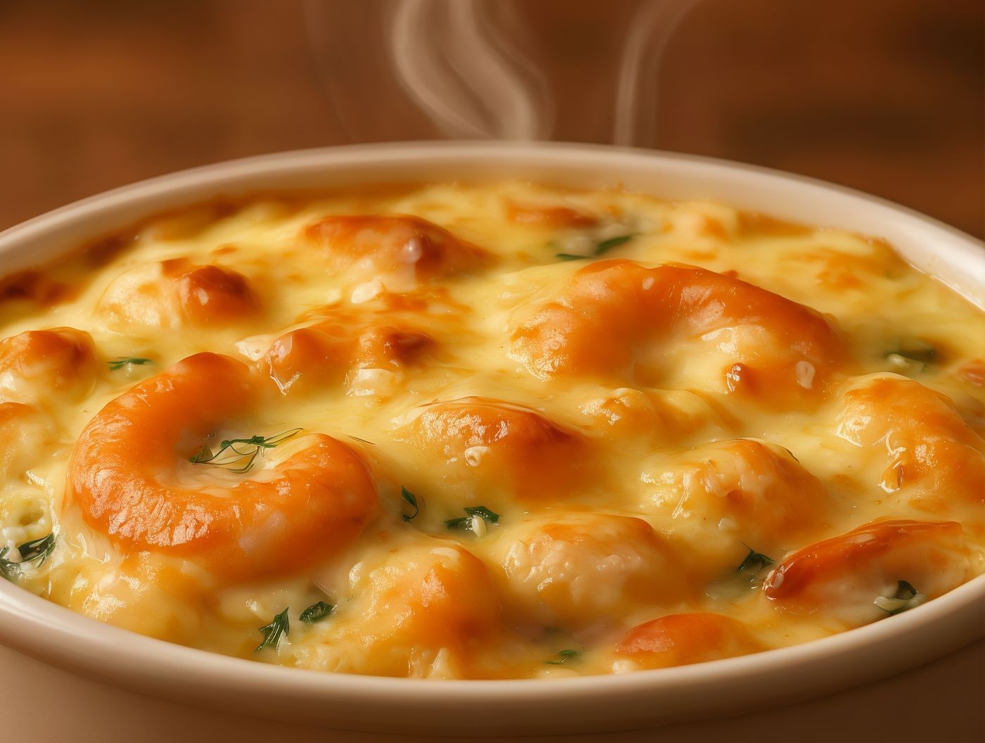 Seafood Pasta Red Sauce With Mozzarella Cheese