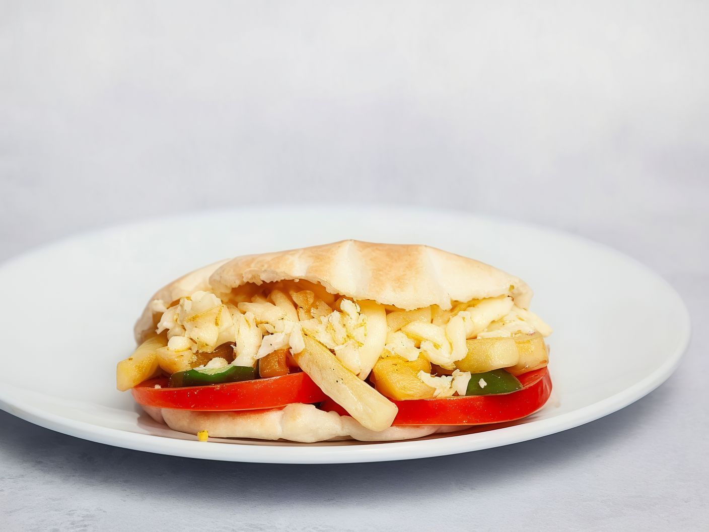 Potatoes with Roumi Cheese sandwich