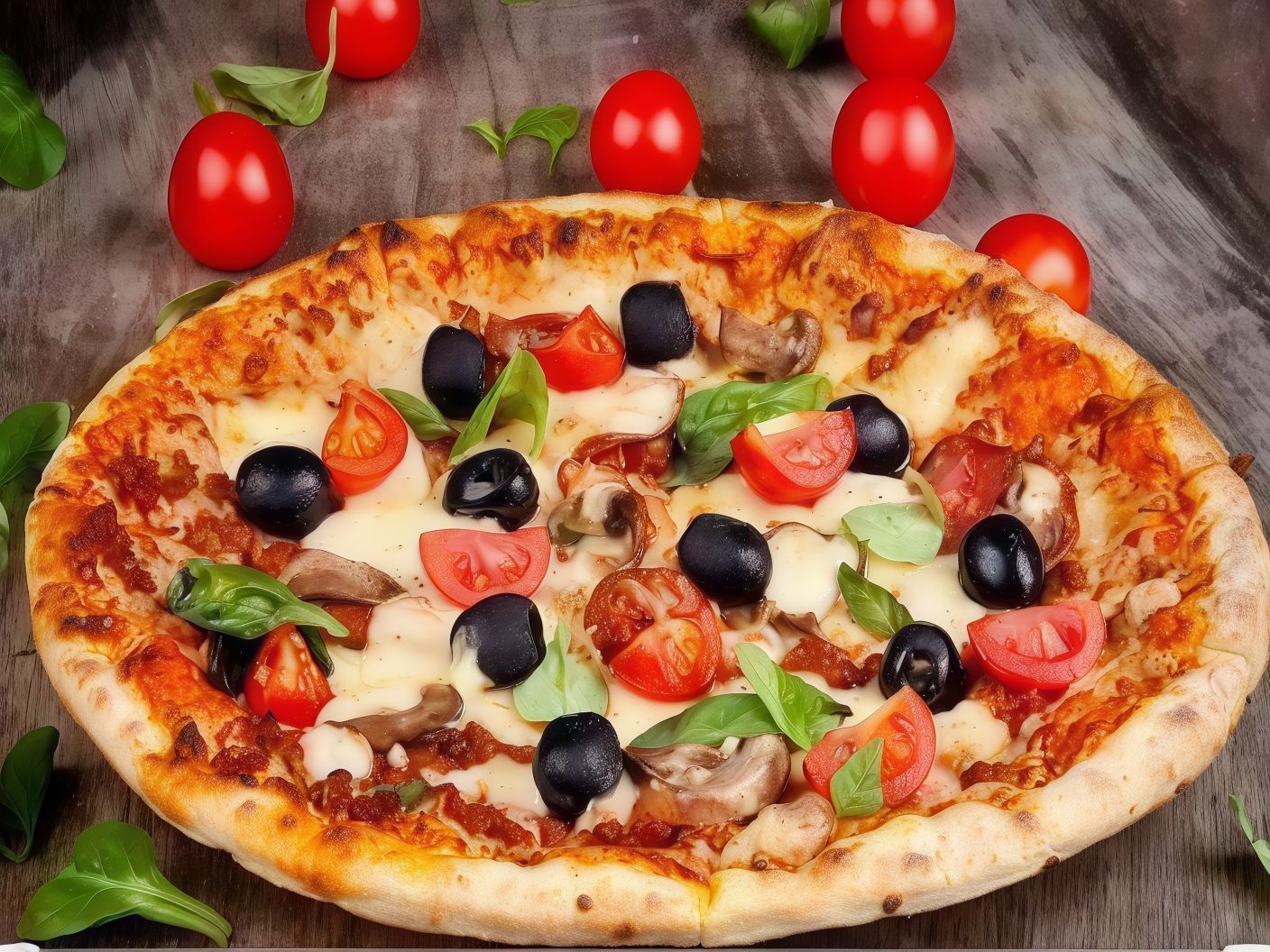 Fasting Pizza With Mushroom And Vegetables