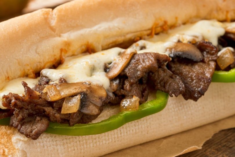 Charcoal grilled steak sandwich