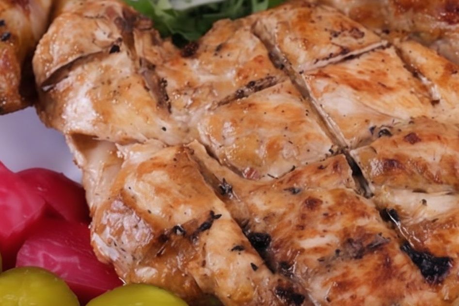 Quarter grilled chicken breast