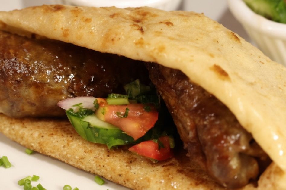 Grilled kofta sandwich
