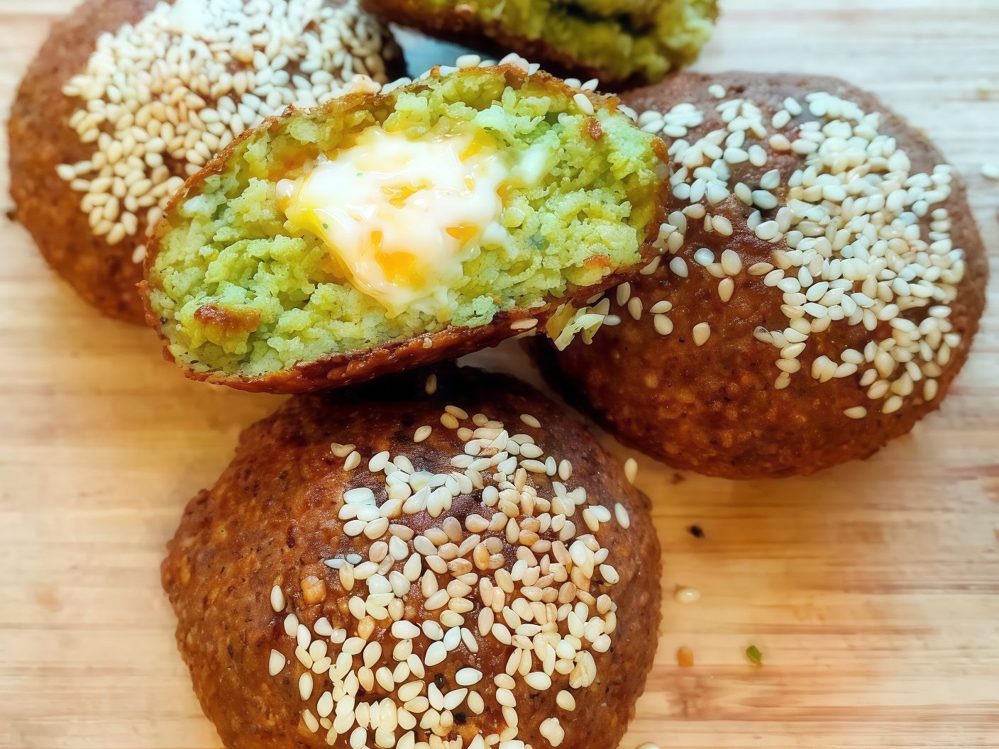 Falafel Patty With Kiri Cheese