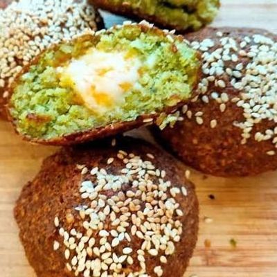 Falafel Patty With Kiri Cheese