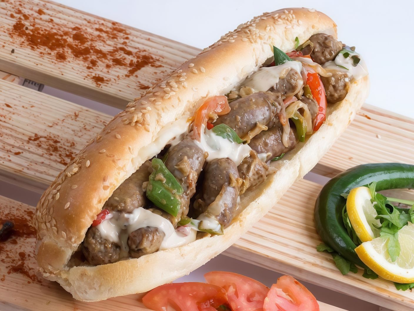 Oriental Sausage Sandwich