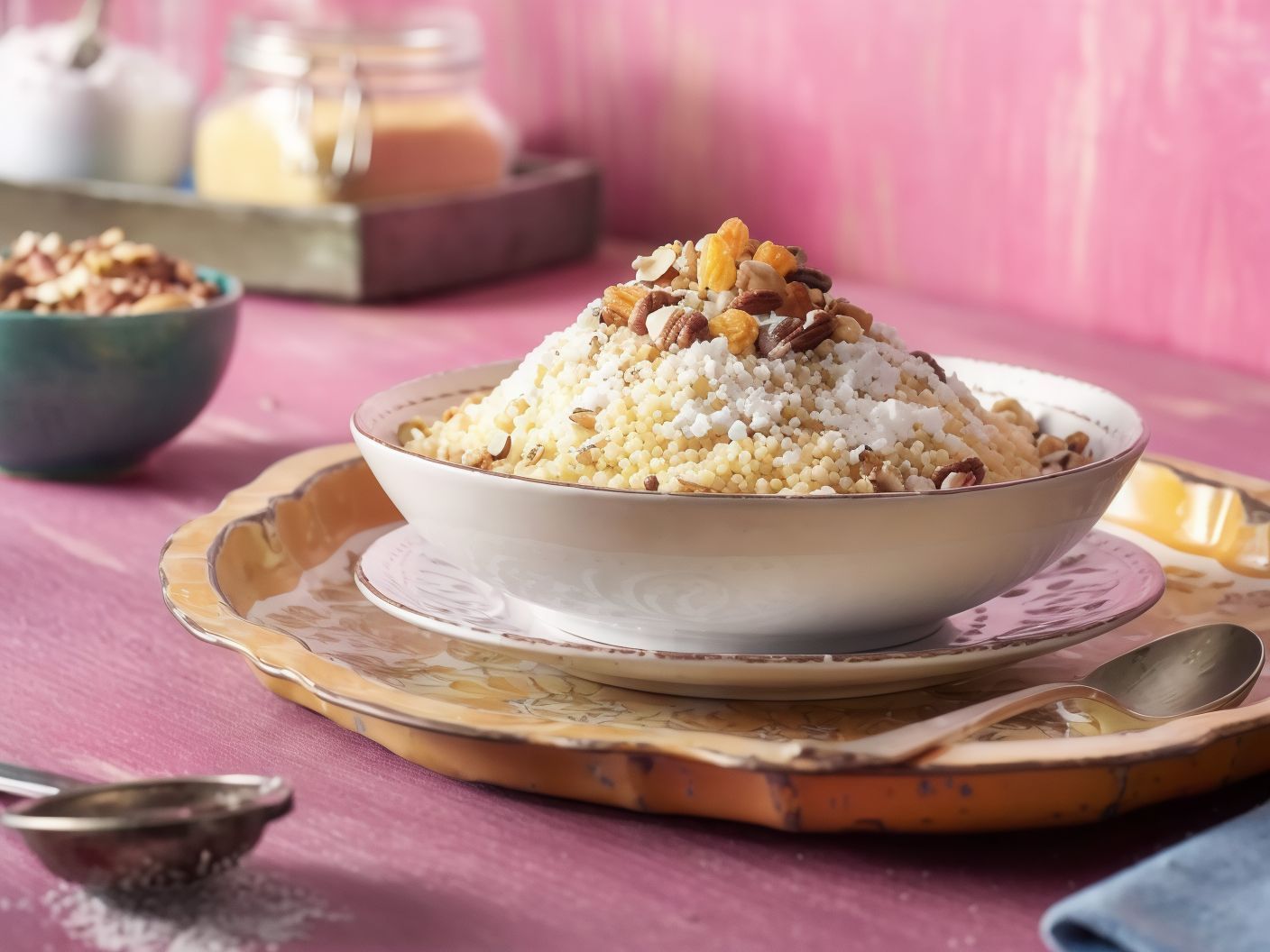 Couscous With Nuts And Cream