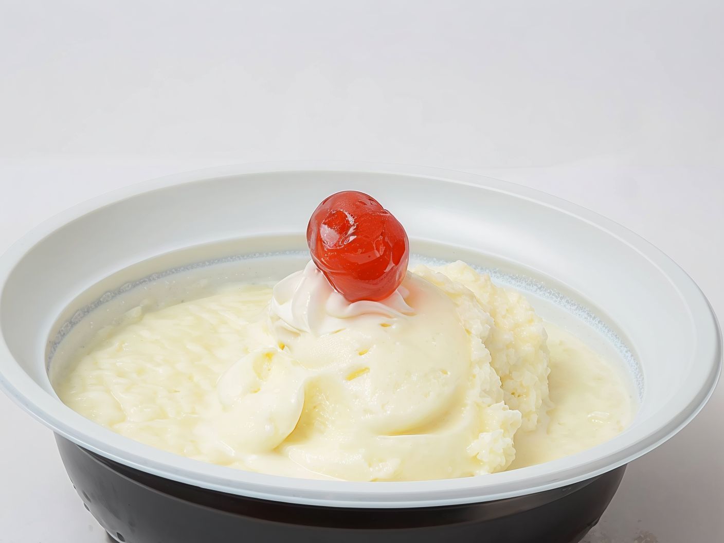 Rice Pudding With Milk And Ice Cream