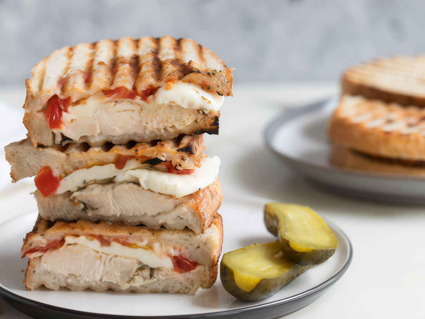 Chicken And Mozzarella Cheese Panini