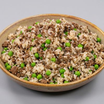 Basmati rice dish with peas and minced meat