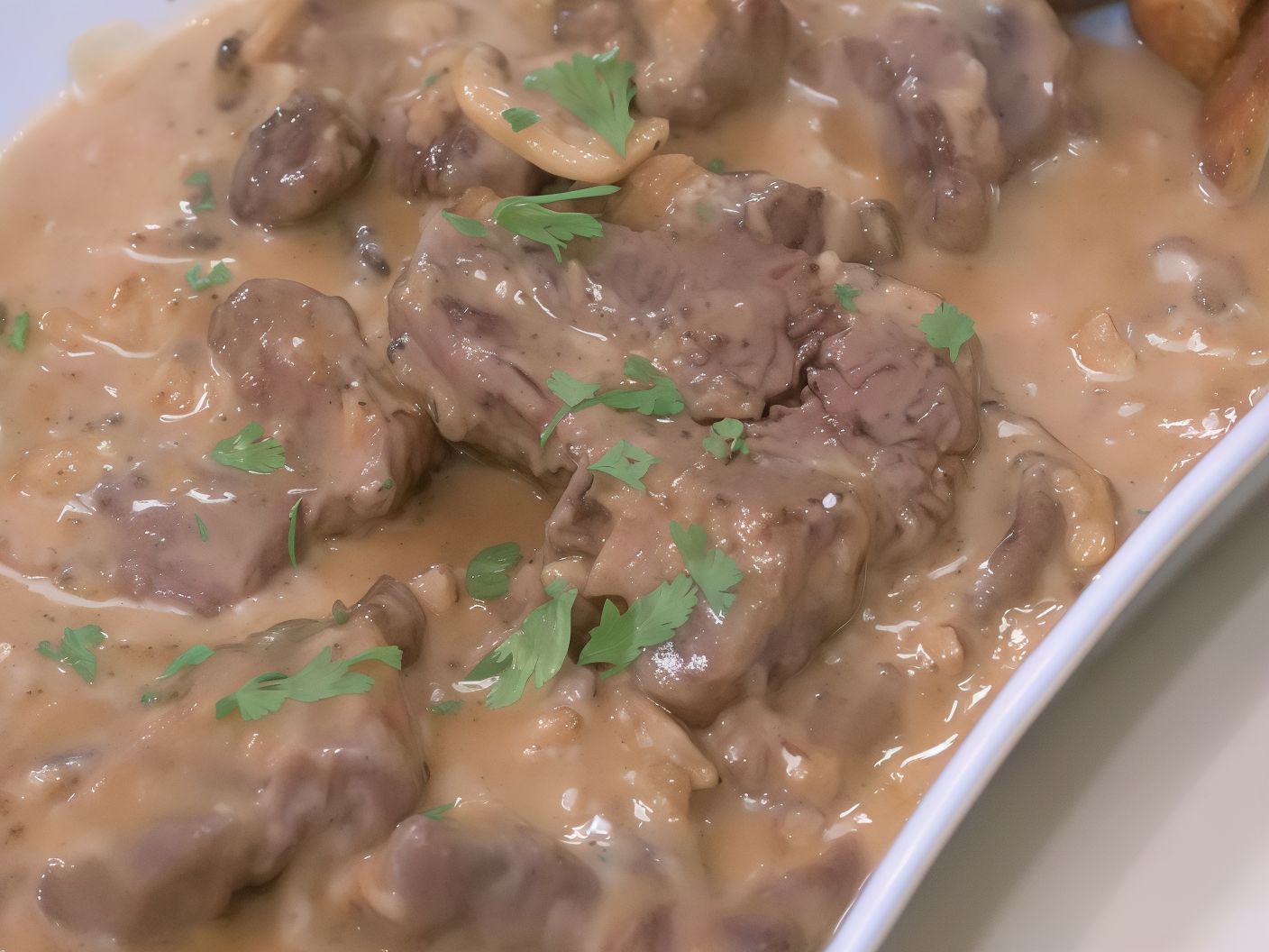 1/4 Beef Piccata with Mushrooms