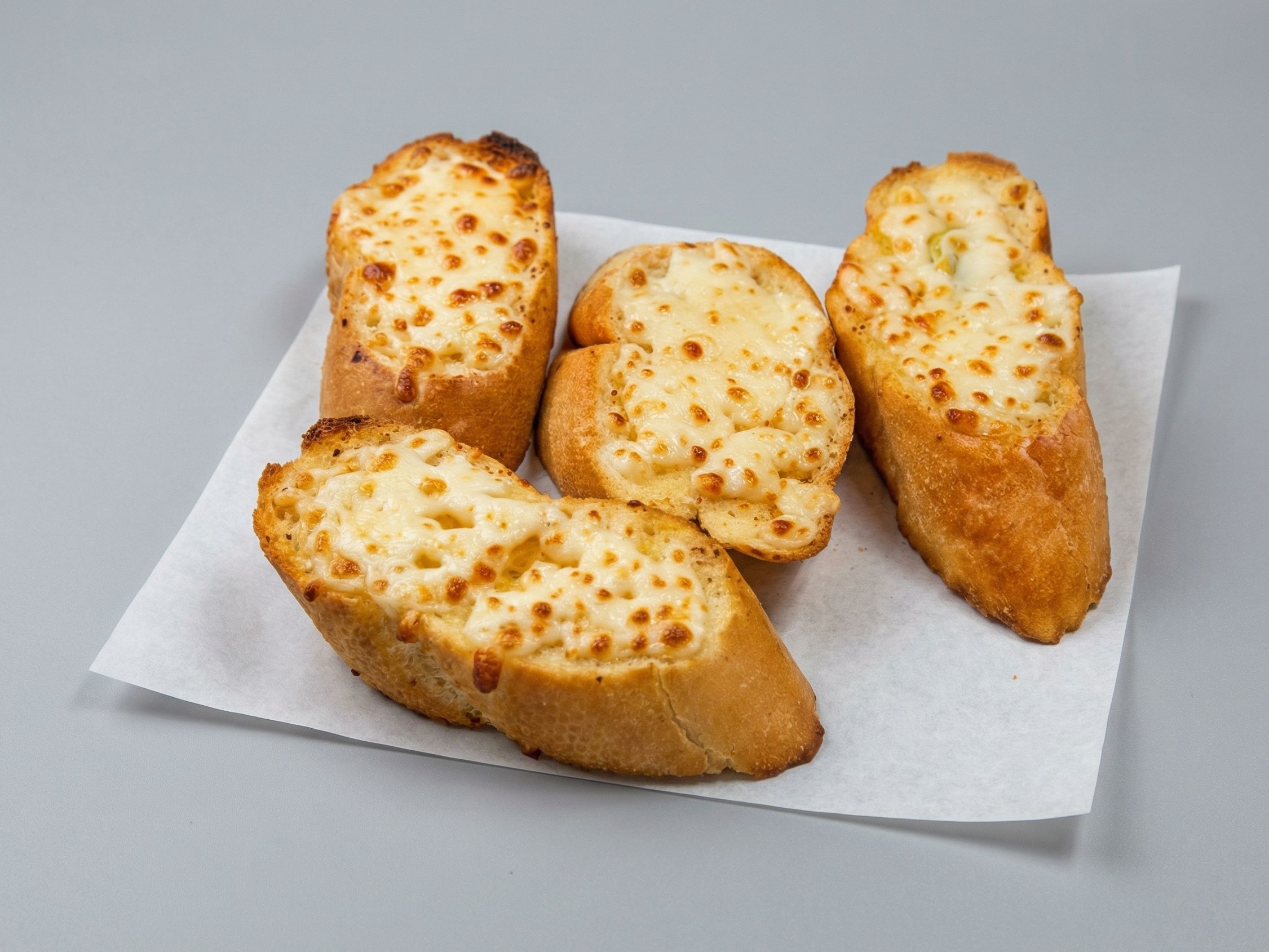Garlic Bread with Butter, Salami, and Mozzarella - 4 Pieces
