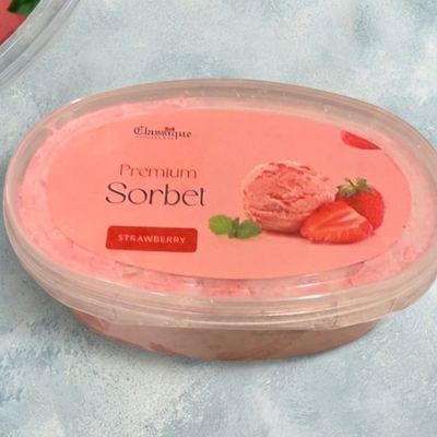 1 Liter Strawberry Ice Cream Container