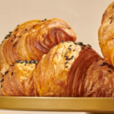 Croissant with Pastrami and Cheese