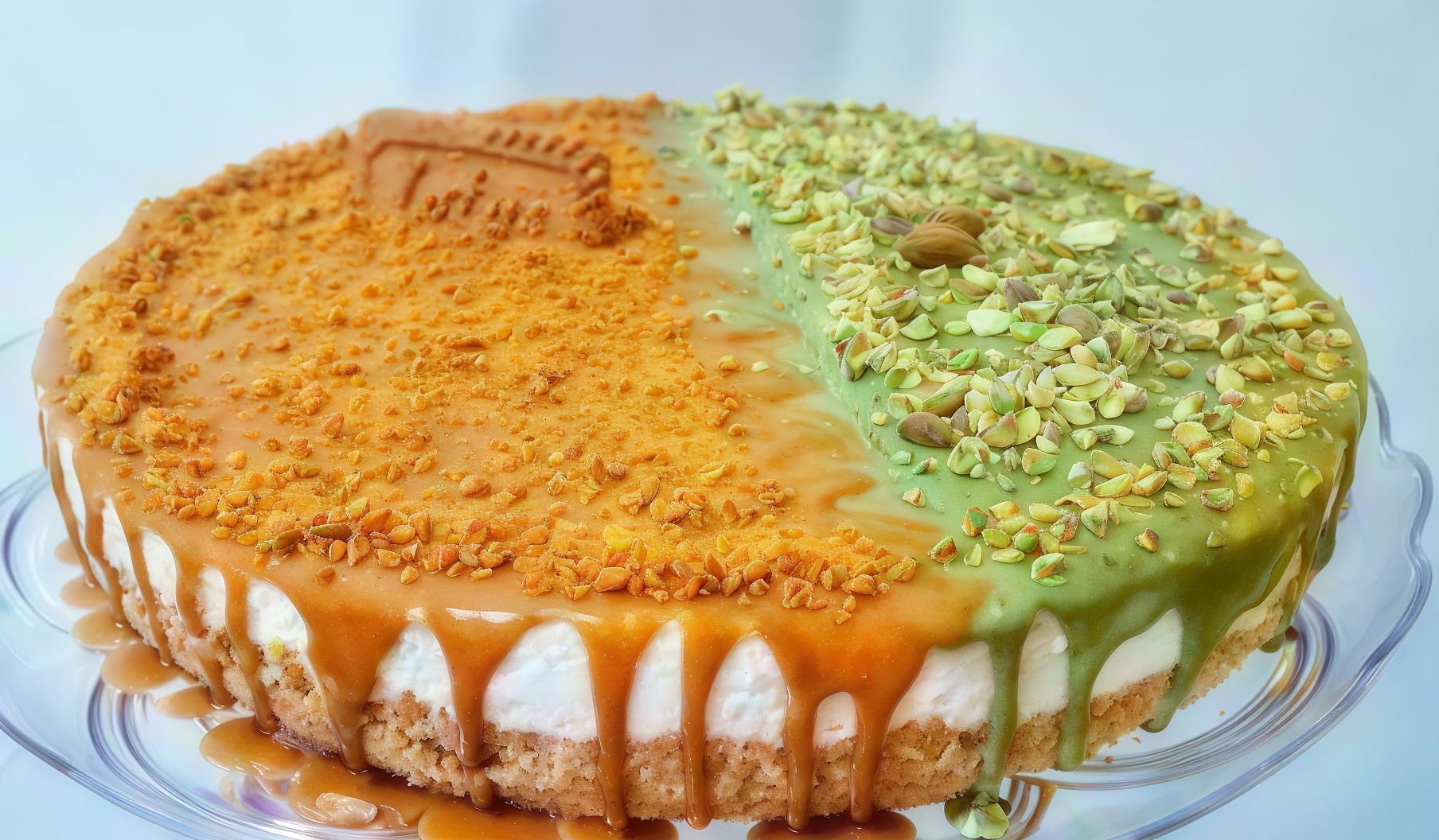Pistachio Lotus Cheesecake