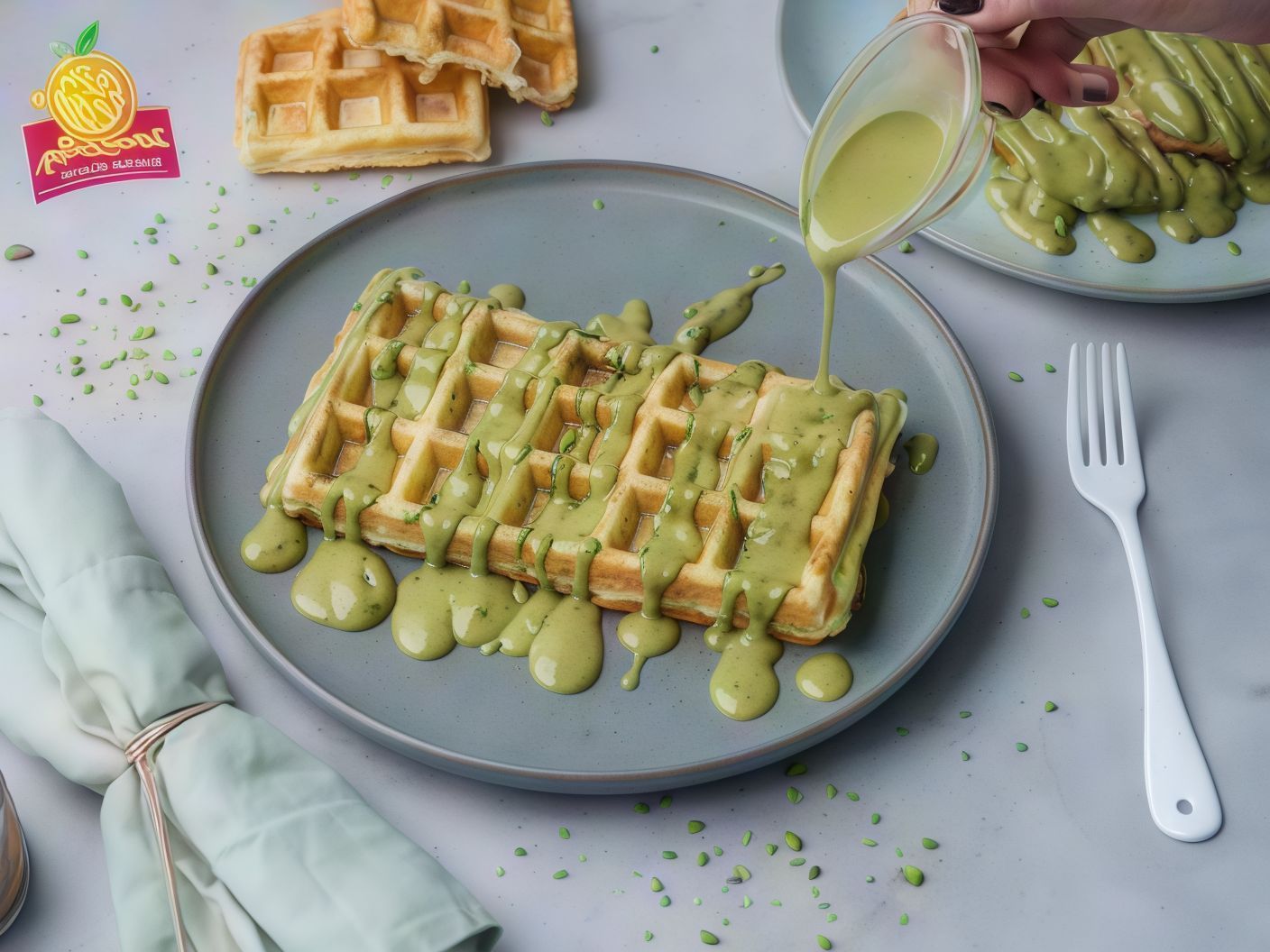 Pistachio Waffle