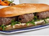 Grilled Kofta Sandwich with Vegetables and Tahini