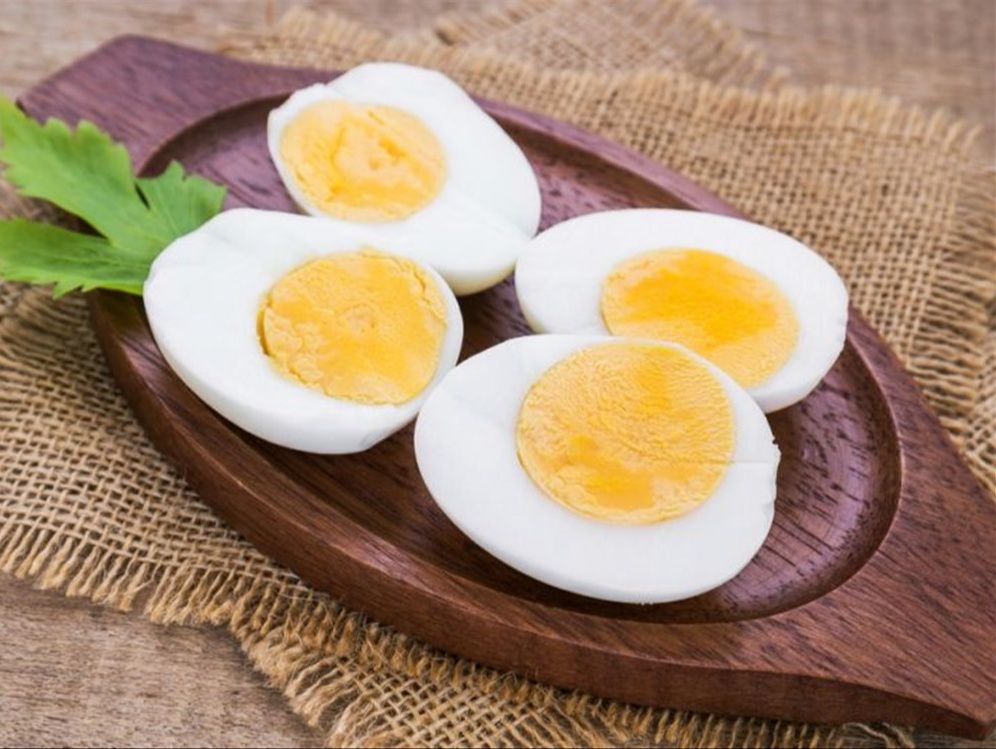 Fresh boiled egg