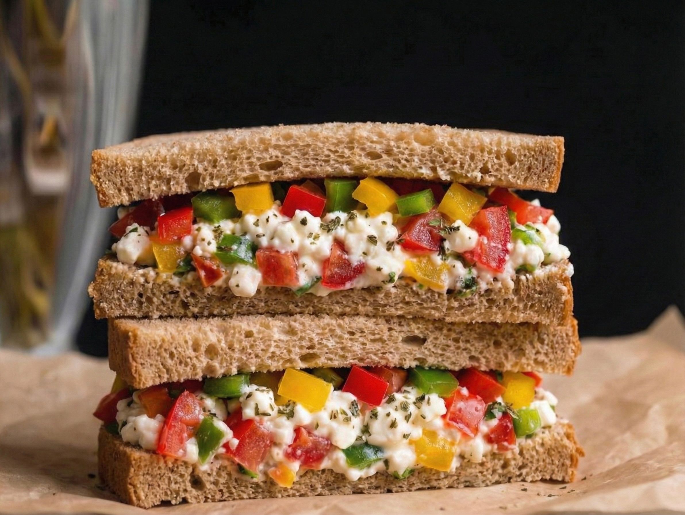 Cottage Cheese Club Sandwich