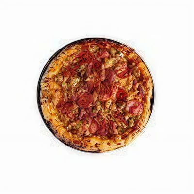 Mix Pastrami And Chicken Pizza