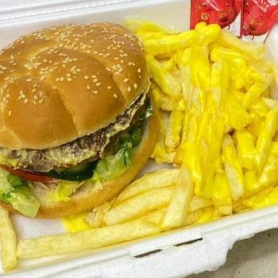 Plain burger sandwich
