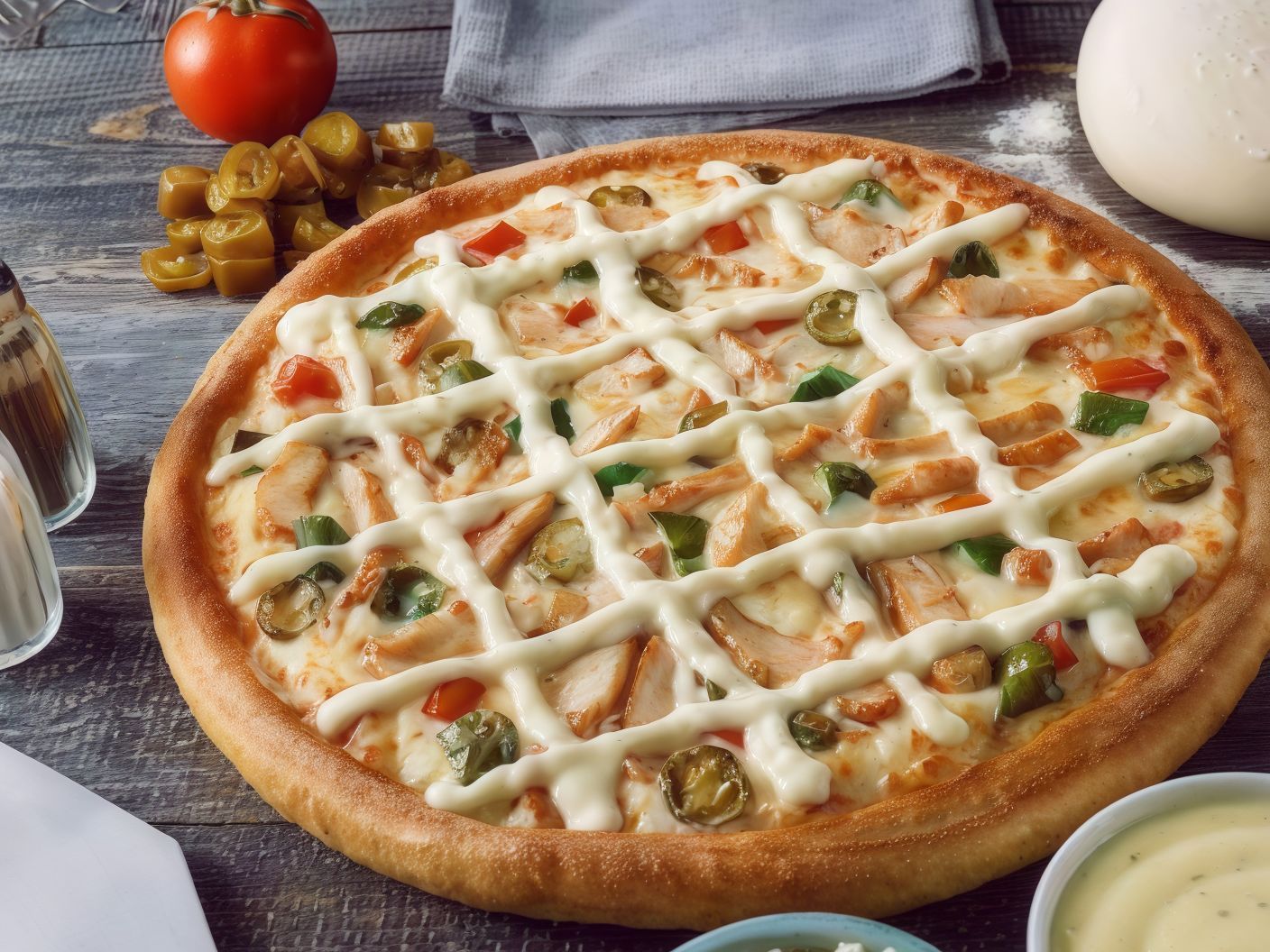 Ranch Chicken Pizza