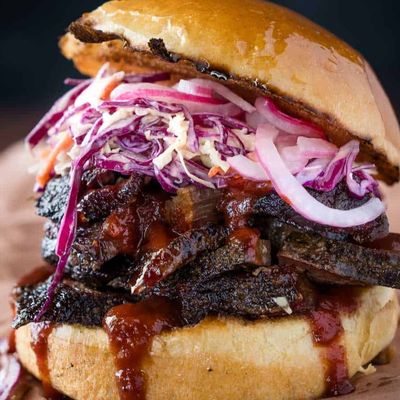 Grilled brisket sandwich