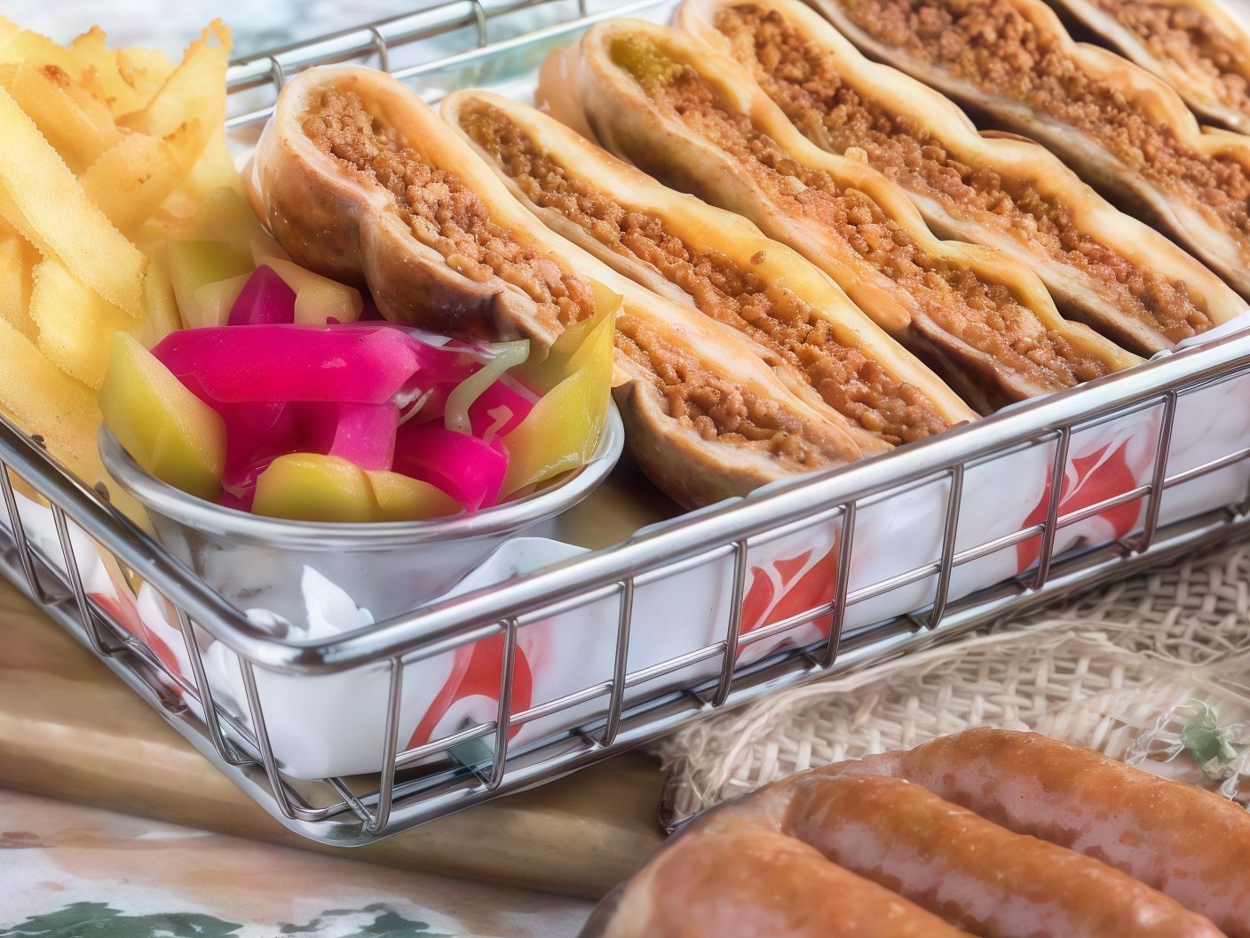 Arayes Sausage With Cheese