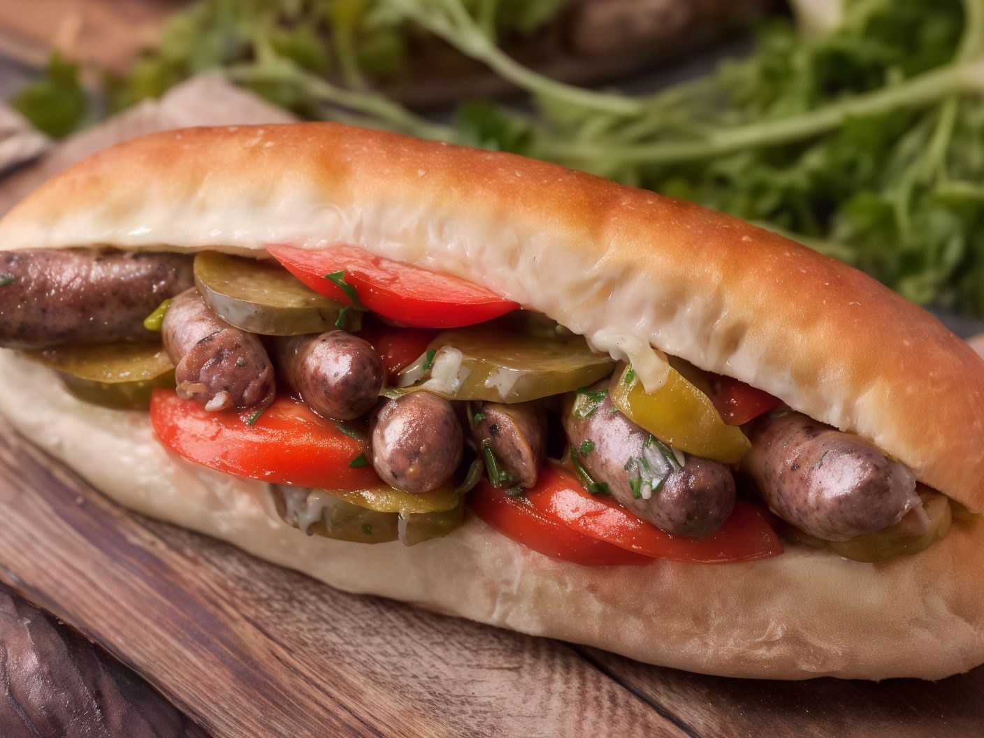Alexandrian sausage sandwich
