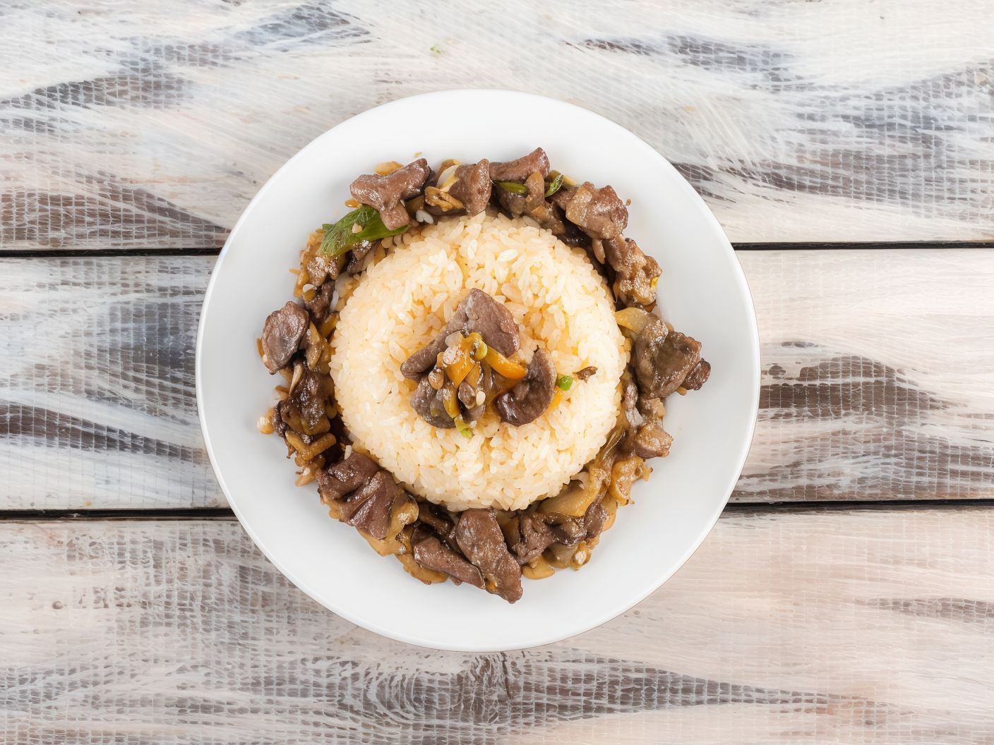 White Rice With Liver And Kidney