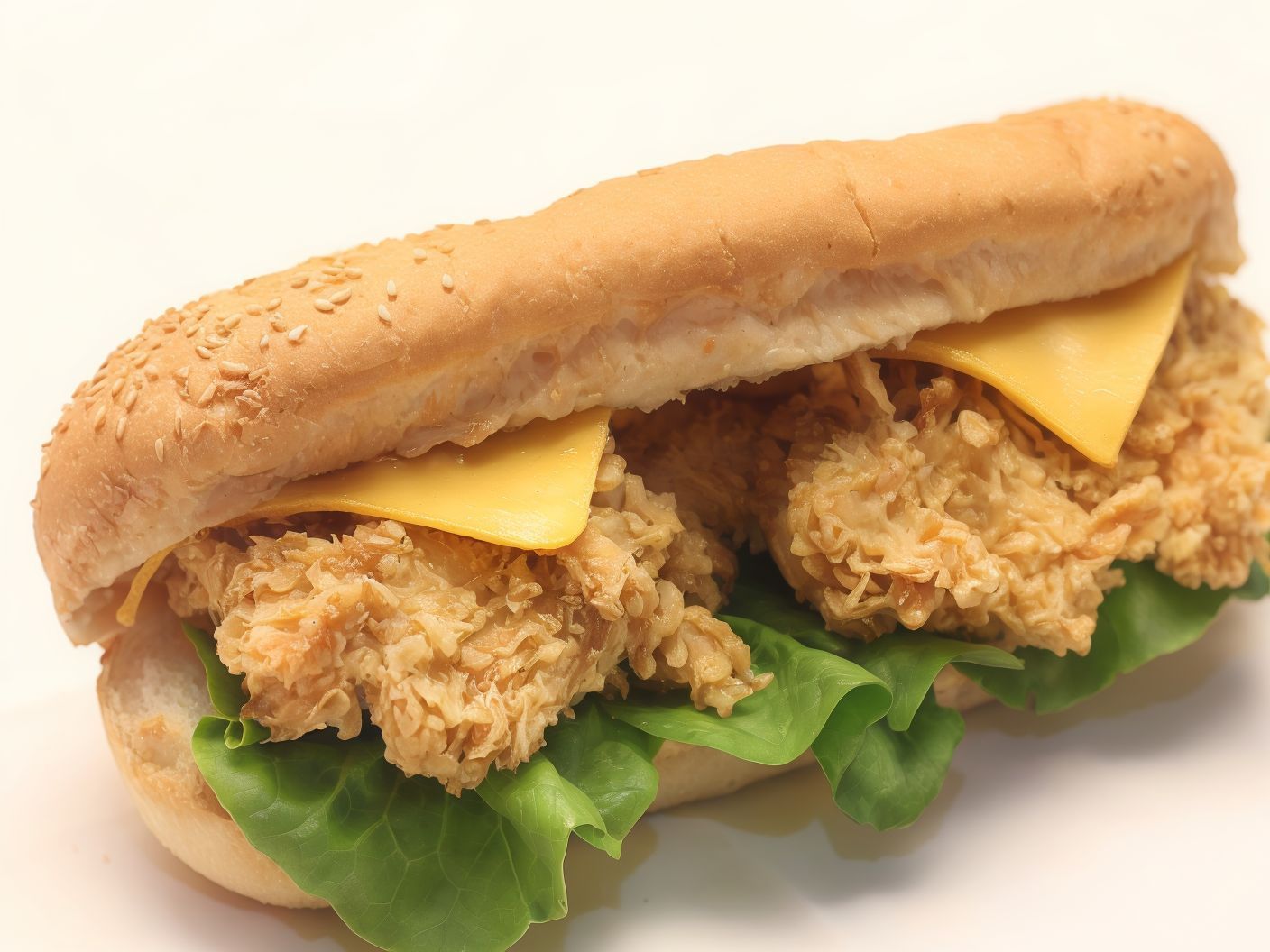 Crunchy Chicken With French Fries Sandwich