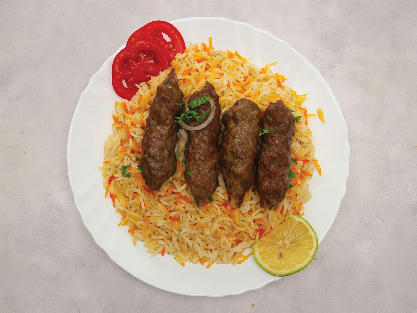 Basmati rice with kofta