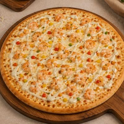 Shrimp Pizza with Ranch Sauce