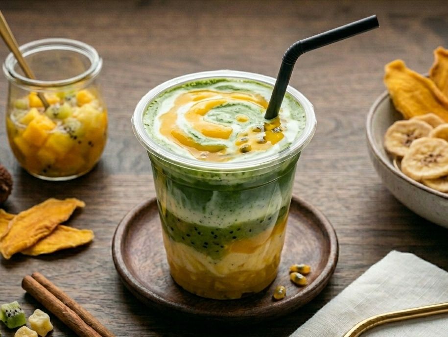 Matcha Tropical Fruits Cream