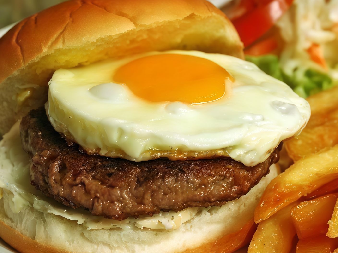 Egg burger sandwich