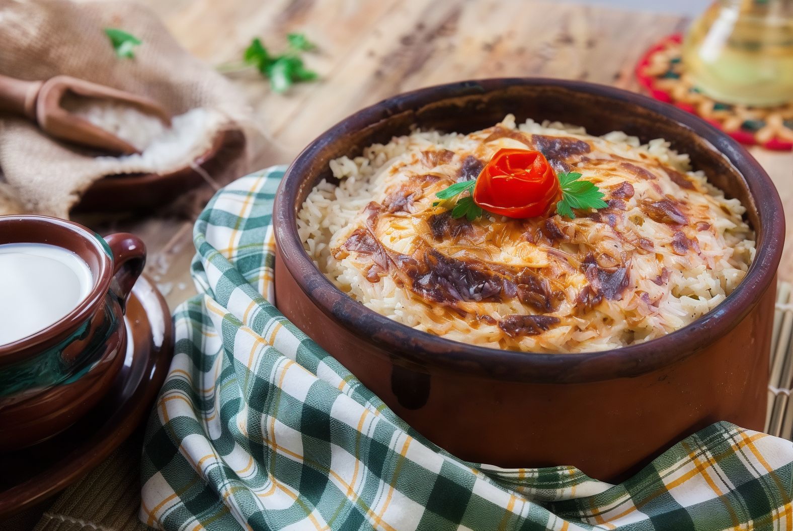 Oven Baked Rice With Meat