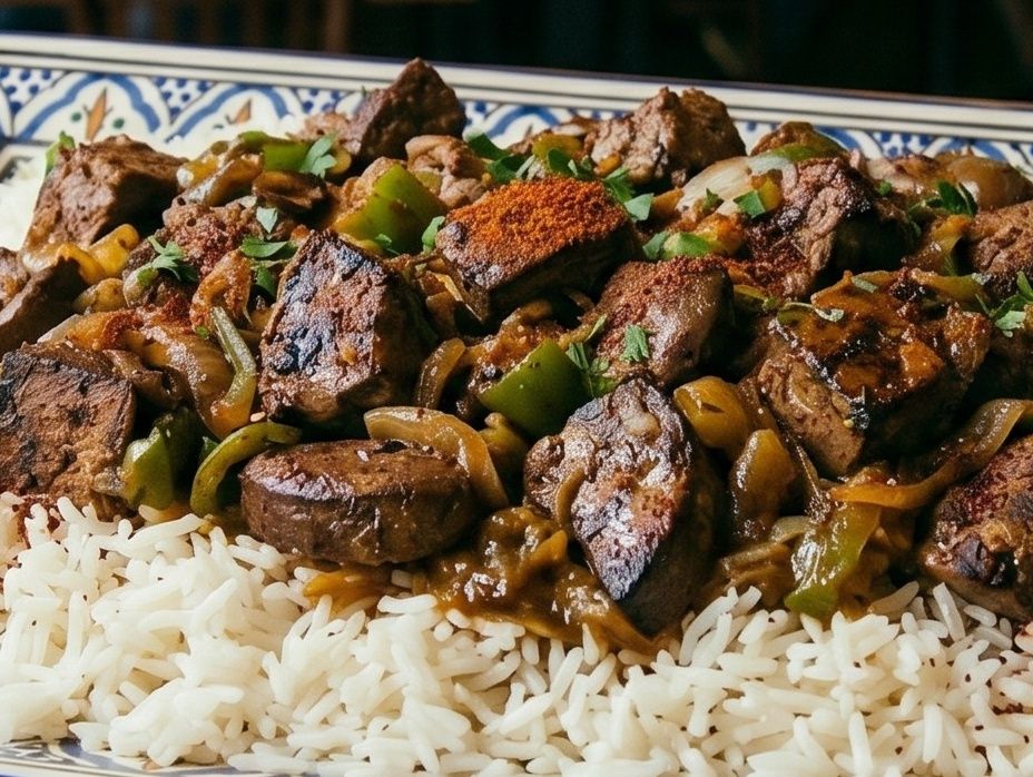White Rice With Liver And Kidneys