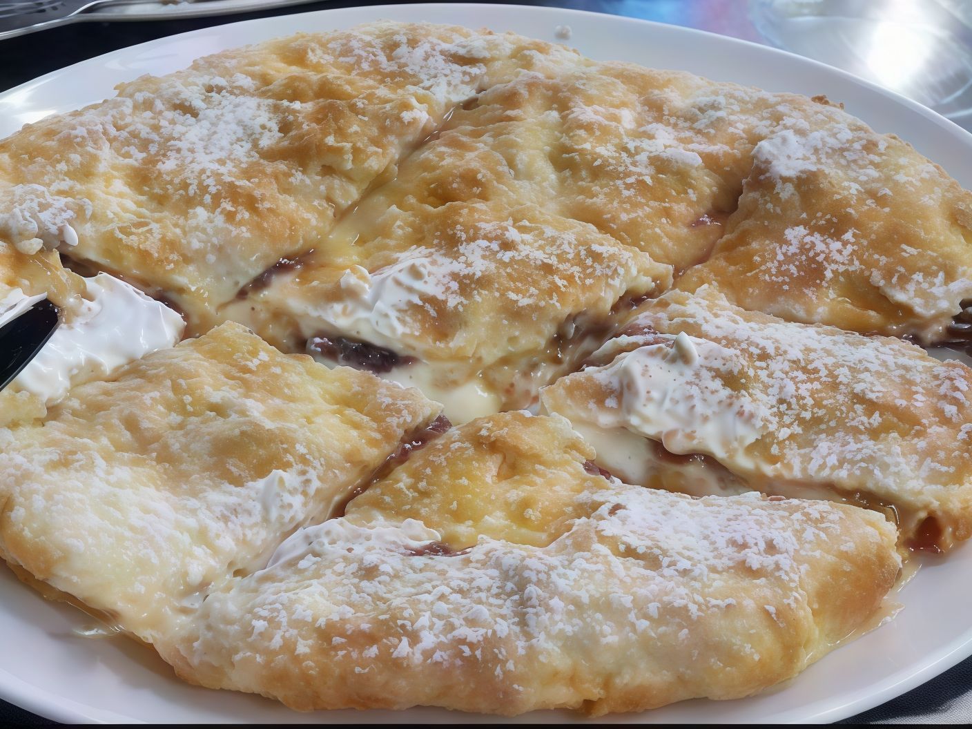 Pie With Cream And Jam