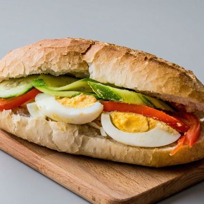 Boiled egg sandwich