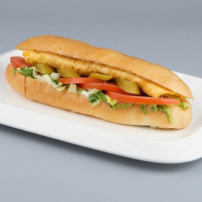 Plain fried egg sandwich