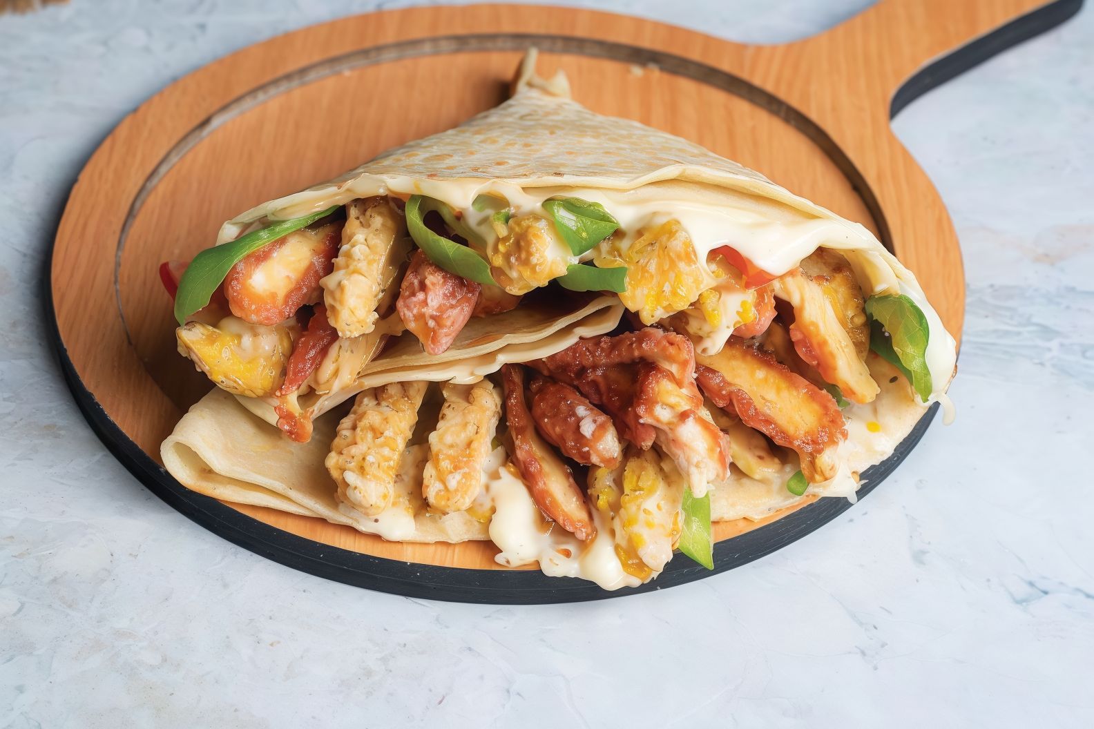 Chicken Burger Crepe