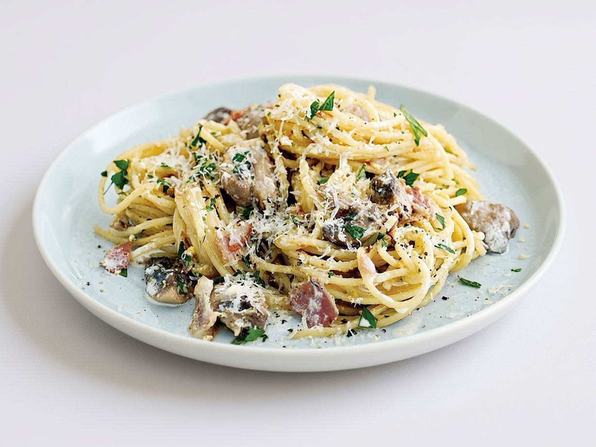 Mushroom Spaghetti pasta