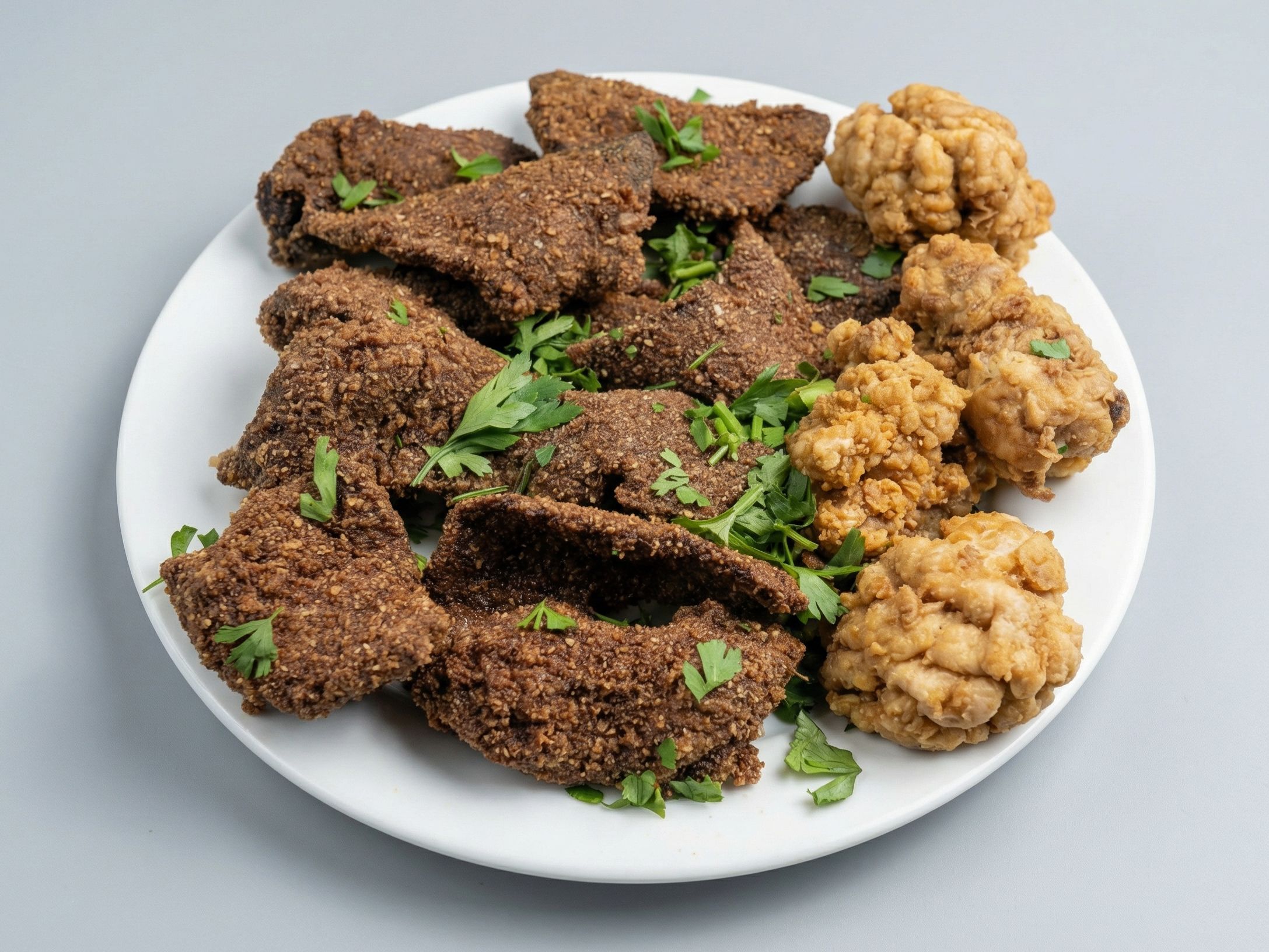 1/2 kg Liver + Mokh + Salad + Bread