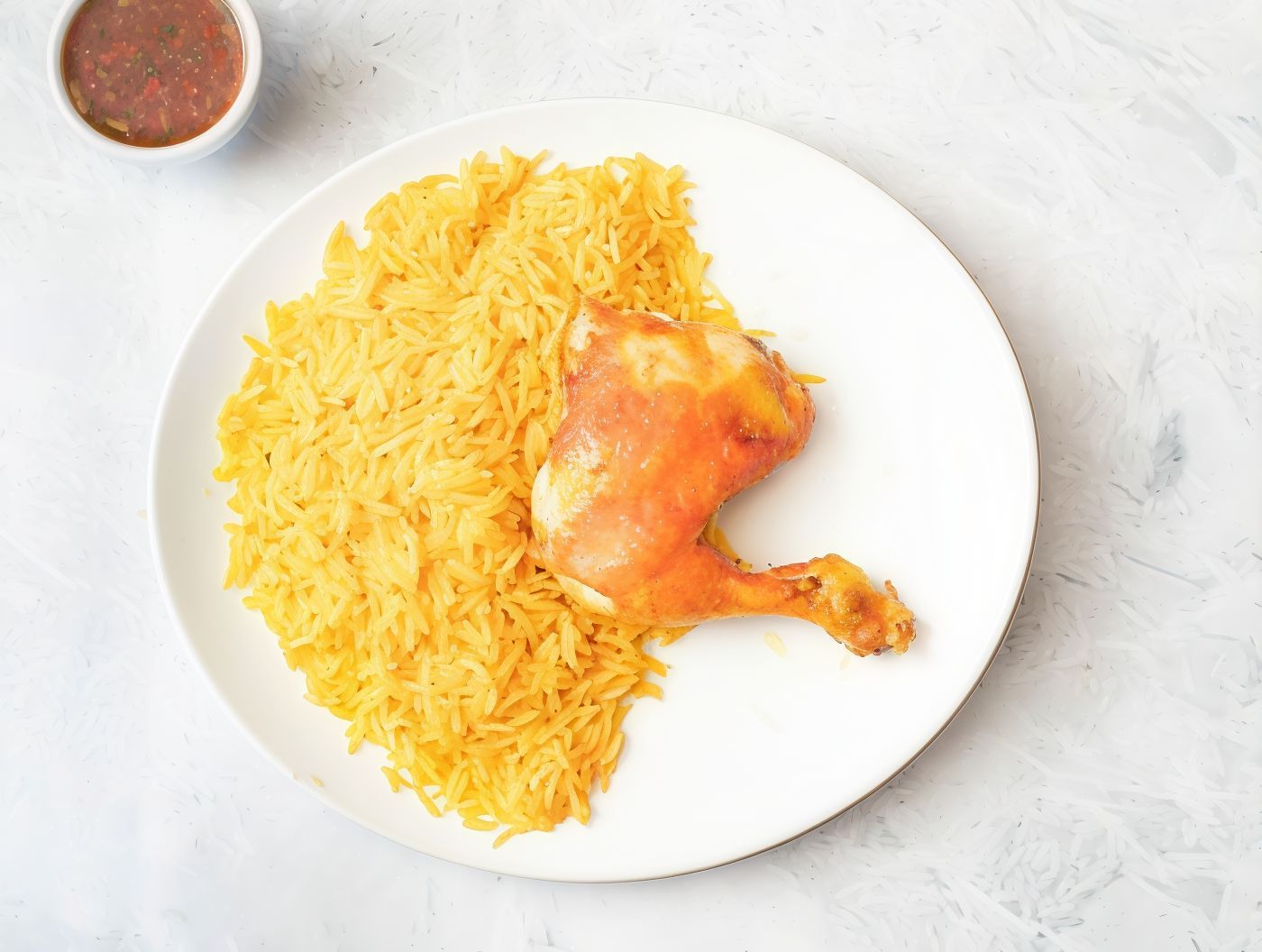 Quarter Chicken With Large Basmati Rice