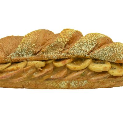 Grilled Beef Sandwich with Mushrooms and Gravy