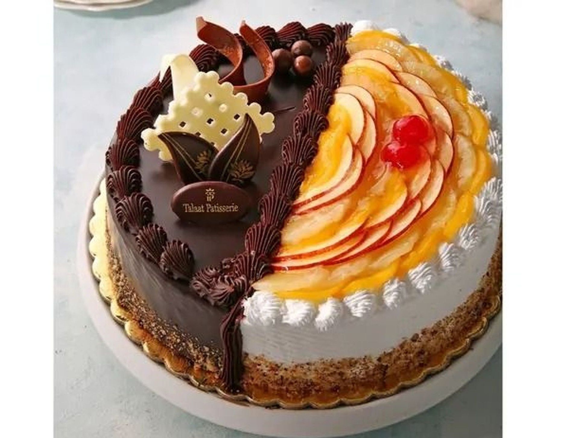 Large Torte - Half Chocolate, Half Fruit