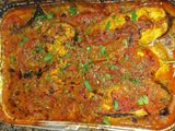Mackerel tray with potatoes