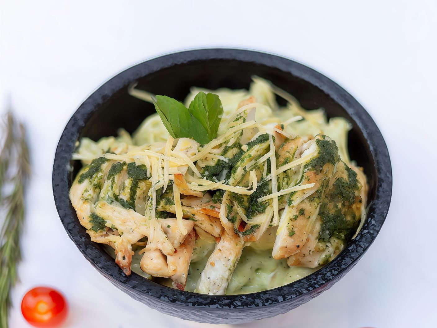 Penne Creamy Chicken Pesto