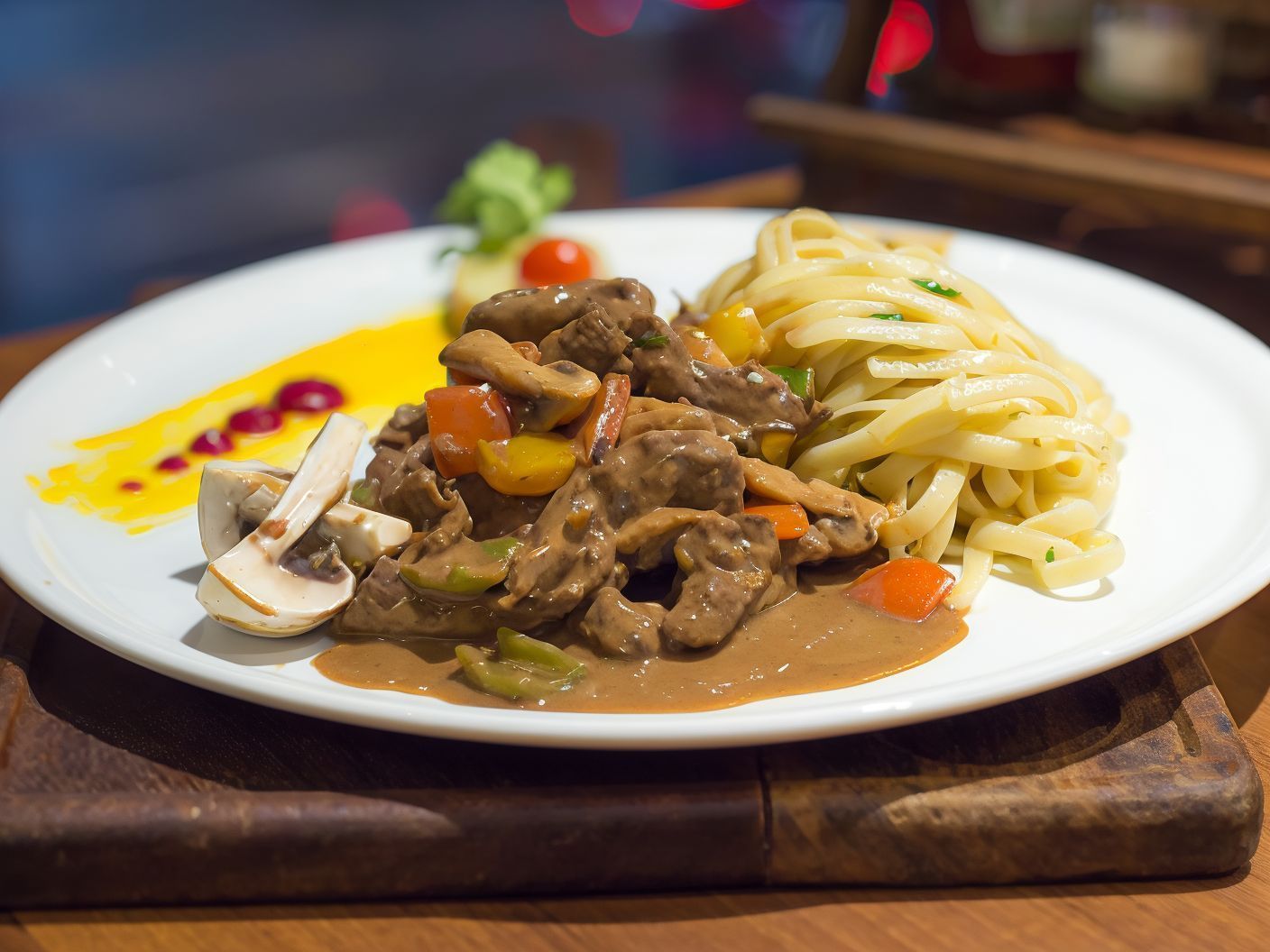 Beef Stroganoff Platter