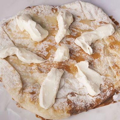 large Cream and date pie