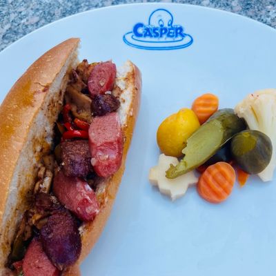 Hot dog Fajita with mushroom